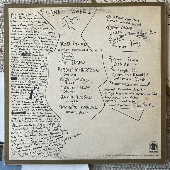 Bob Dylan - “Planet Waves” Vinyl LP - Picture 2 of 5